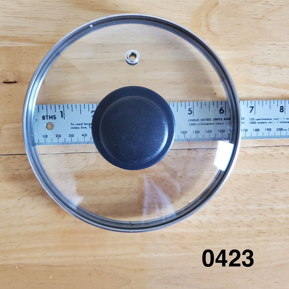 Replacement Tempered Glass Pot Lid w/ Steam Vent & Knob (6.3" / 16cm)-0423